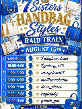 7 Sisters Handbag Styles Raid Train Poster  👛